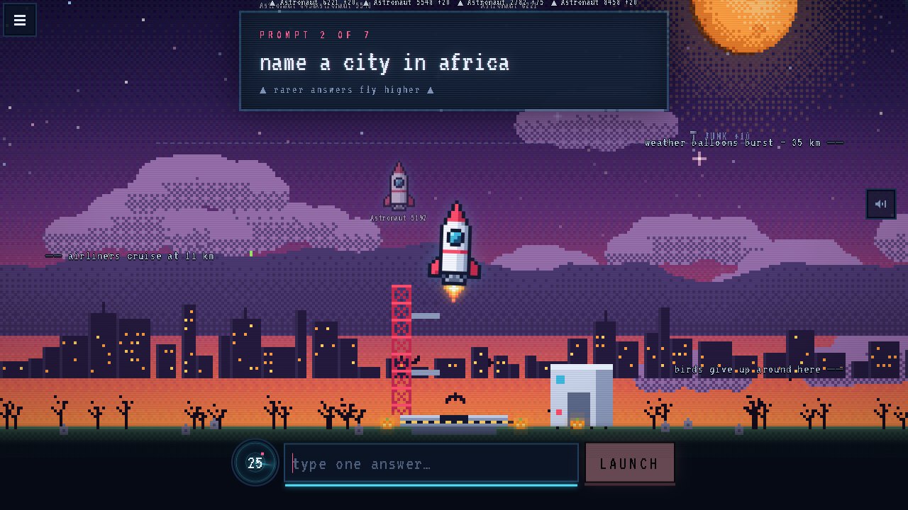 Spaceillion: a prompt with 25 seconds to answer
